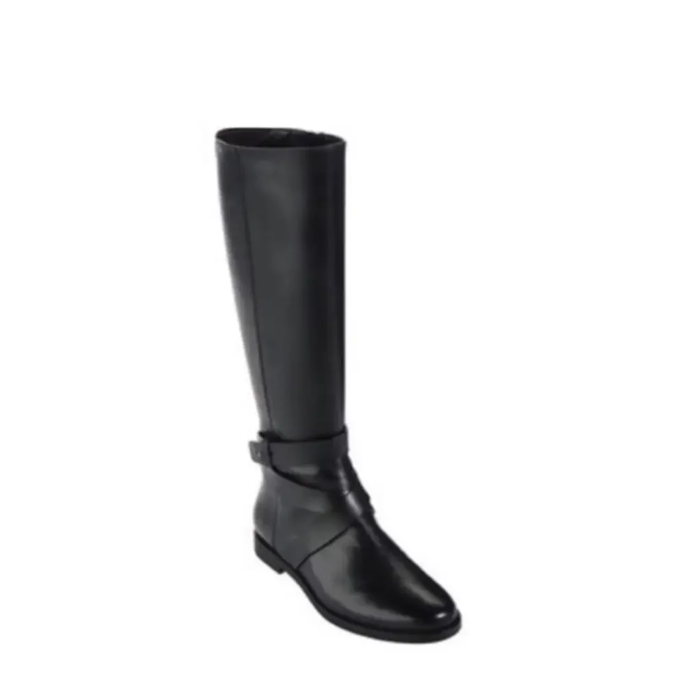 Cole Haan Black Leather Riding Petra‎ Belt II Boots